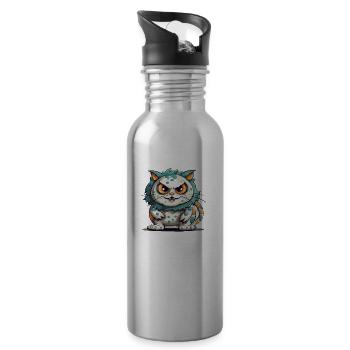Bino le streum - Trinkflasche mit integriertem Trinkhalm - Lightsilver - Rechts