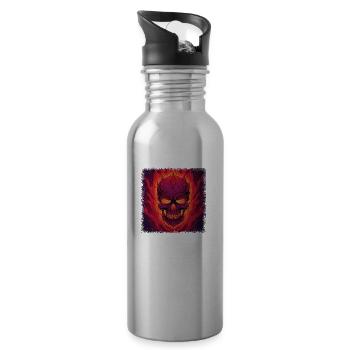 Back Skeleton Costume Gifts Baby Skeleton Tshirts - Water bottle with straw - silver - Right