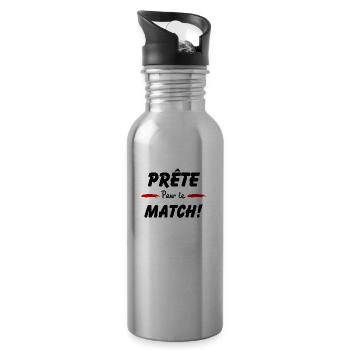 Prête pour le match - Gourde avec paille intégrée - argent clair - Droite