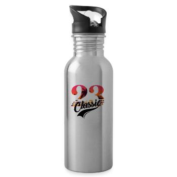Jahrgang 1923-23-jähriges Jubiläum - Trinkflasche mit integriertem Trinkhalm - Lightsilver - Rechts