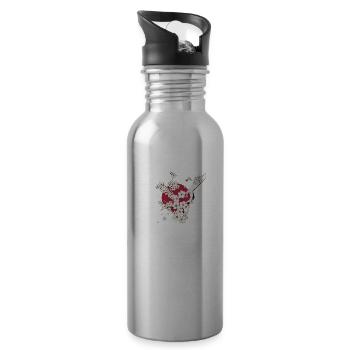 Kunst Japans - Japanische Kunst - Trinkflasche mit integriertem Trinkhalm - Lightsilver - Rechts