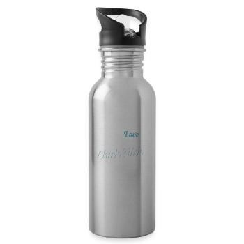 Gotta Love A Good Chick Flick Field Hockey Player - Trinkflasche mit integriertem Trinkhalm - Lightsilver - Rechts