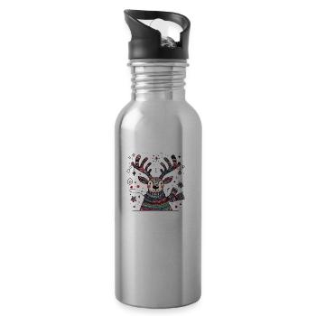 Rudolph - Trinkflasche mit integriertem Trinkhalm - Lightsilver - Rechts
