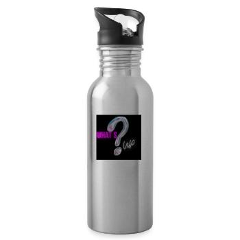 What´s up? - Trinkflasche mit integriertem Trinkhalm - Lightsilver - Rechts
