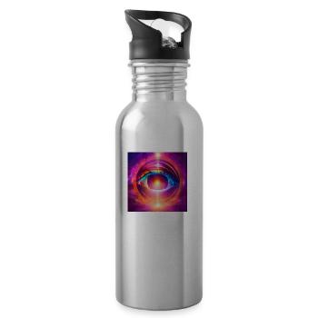Space Spirituality - Water bottle with straw - silver - Right