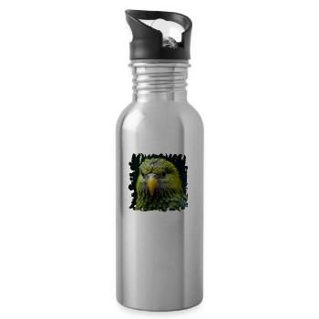 The Kea Mountain parrot is considered to be very intelligent - Water bottle with straw - silver - Right