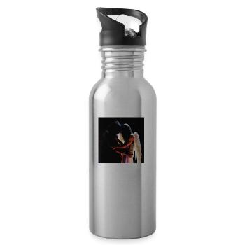 Spiritualität Weltall Astrologie - Trinkflasche mit integriertem Trinkhalm - Lightsilver - Rechts