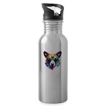 Hundehalter Hunde Haustier Hunderasse - Trinkflasche mit integriertem Trinkhalm - Lightsilver - Rechts