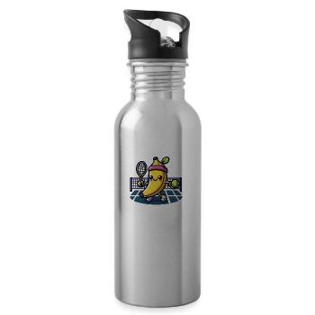 Tennis Banana - Water bottle with straw - silver - Right