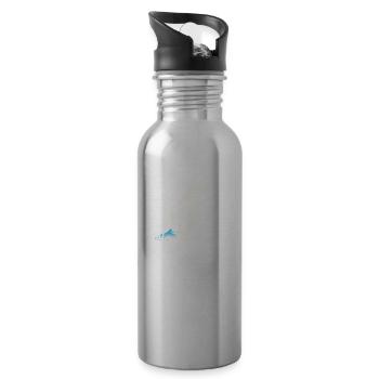 Lion - Water bottle with straw - silver - Right