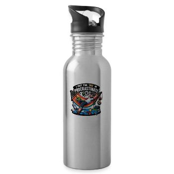 I put 'Pro' in Procrastinate - Trinkflasche mit integriertem Trinkhalm - Lightsilver - Rechts