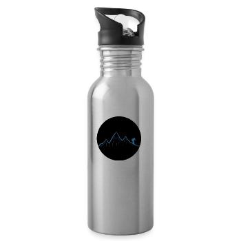 Ski dich frei! (hell blau) - Trinkflasche mit integriertem Trinkhalm - Lightsilver - Rechts