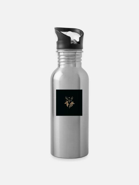 Harmony in Wilderness - Trinkflasche mit integriertem Trinkhalm - Lightsilver