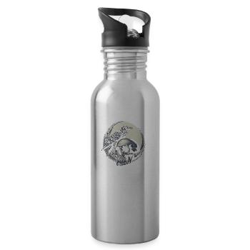 Mond-Wächter - Trinkflasche mit integriertem Trinkhalm - Lightsilver - Rechts