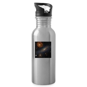 Galaxy - Trinkflasche mit integriertem Trinkhalm - Lightsilver - Rechts