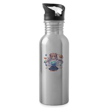 Manga Universe Girl - Water bottle with straw - silver - Right
