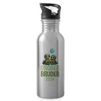 Big Brother 2024 Turtles Pregnancy - Water bottle with straw - silver - Right