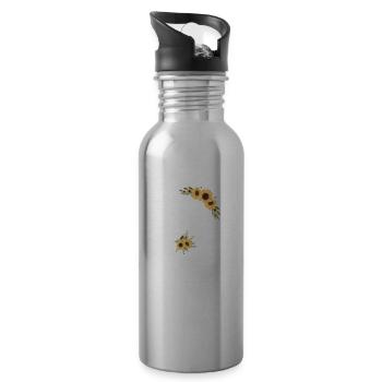 Team de La mariée tournesol-idée cadeau Evjf - Gourde avec paille intégrée - argent clair - Droite