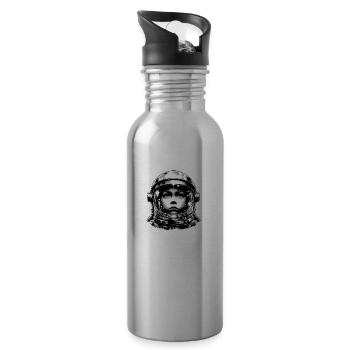 Weltraum-Junge - Trinkflasche mit integriertem Trinkhalm - Lightsilver - Rechts