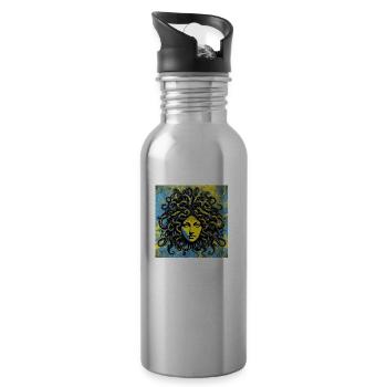 Medusa - Trinkflasche mit integriertem Trinkhalm - Lightsilver - Rechts