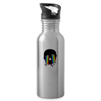 Heulend Weinend Hoch-Traurig : Sticky Queer Pride - Trinkflasche mit integriertem Trinkhalm - Lightsilver - Rechts