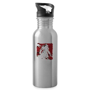 Barbarenhorde - Trinkflasche mit integriertem Trinkhalm - Lightsilver - Rechts