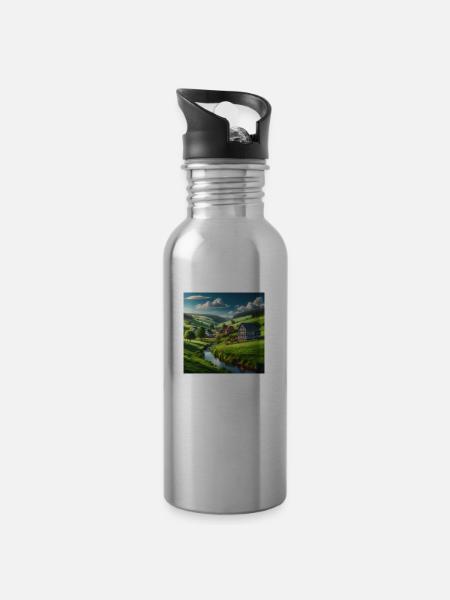 Typisch Sauerland - Trinkflasche mit integriertem Trinkhalm -