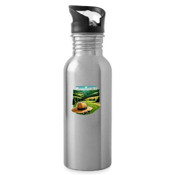 Sauerland Region - Water bottle with straw - silver - Right