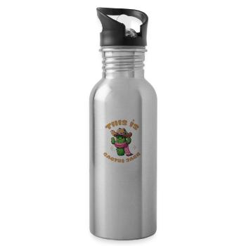 This is Cactus Jack - Water bottle with straw - silver - Right