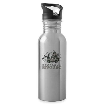 Bivouac 12 - Gourde avec paille intégrée - argent clair - Droite