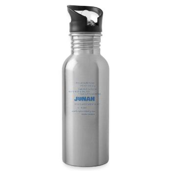 Proverbs Junah - Water bottle with straw - silver - Right