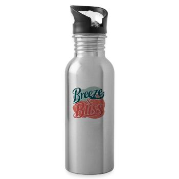 Breeze & Bliss - Gourde avec paille intégrée - argent clair - Droite