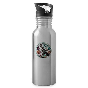 Rabe - Trinkflasche mit integriertem Trinkhalm - Lightsilver - Rechts