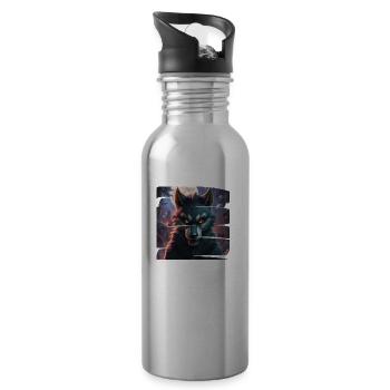 Monster 7 - Trinkflasche mit integriertem Trinkhalm - Lightsilver - Rechts