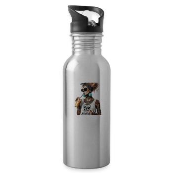 Mombie Mädchen T-Shirt Shirt Sarkasmus - Trinkflasche mit integriertem Trinkhalm - Lightsilver - Rechts