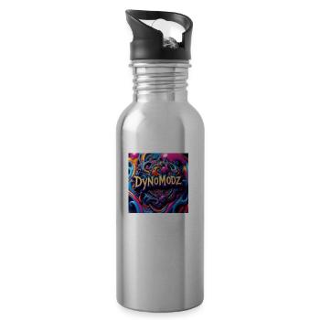 Dynomodz clothing - Water bottle with straw - silver - Right