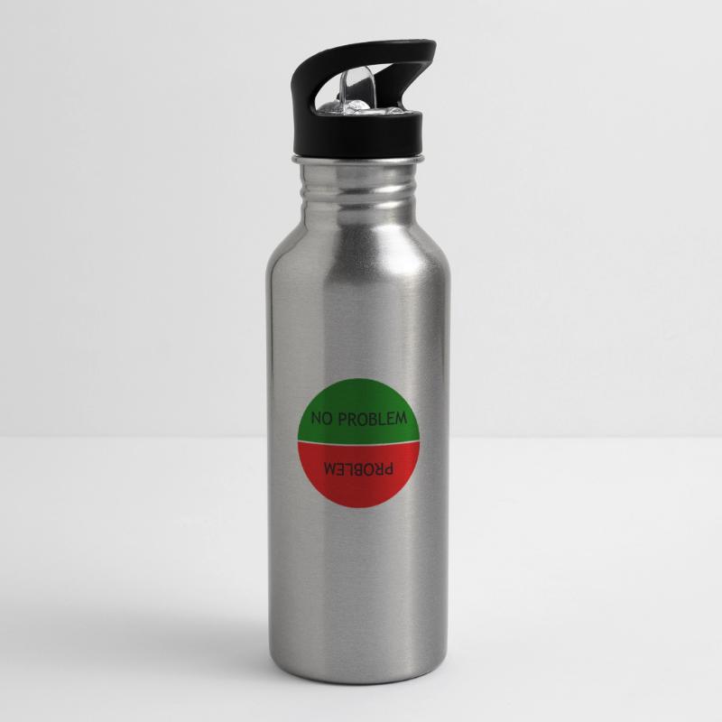 No problem vs Problem Water bottle with straw