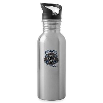 Good botch is not bad work - Water bottle with straw - silver - Right