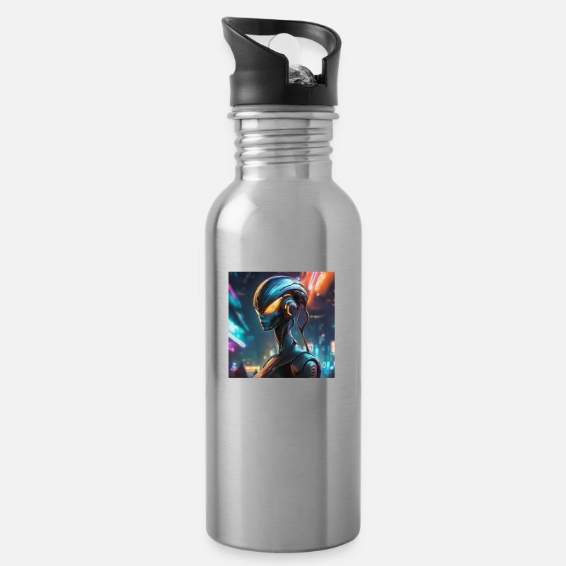 Alienware - Trinkflasche mit integriertem Trinkhalm - Lightsilver