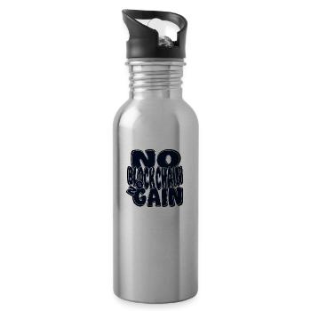 Crypto no blockchain no gain - Gourde avec paille intégrée - argent clair - Droite
