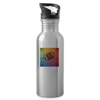 Touchdown! Die Faszination des American Football - Trinkflasche mit integriertem Trinkhalm - Lightsilver - Rechts