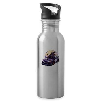 総長 Sōchō Tuning - Trinkflasche mit integriertem Trinkhalm - Lightsilver - Rechts