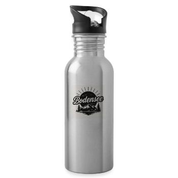 Bodensee - Trinkflasche mit integriertem Trinkhalm - Lightsilver - Rechts