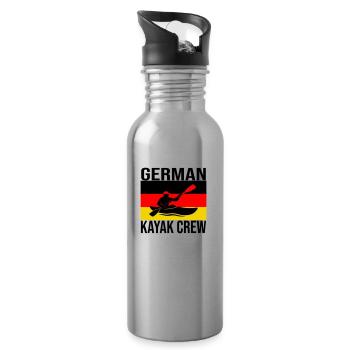 German Kayak Crew – Wildwater Kayak Tee - Trinkflasche mit integriertem Trinkhalm - Lightsilver - Rechts