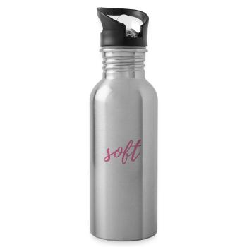 Ich bin nicht unhöflich – du bist nur sanft sarkastisch Zitat W - Trinkflasche mit integriertem Trinkhalm - Lightsilver - Rechts