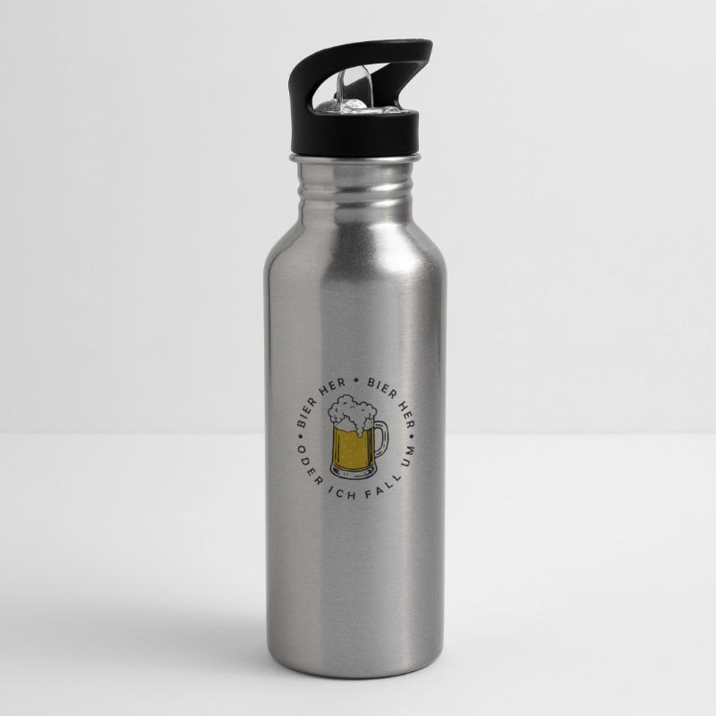 Bees here - Oder ich fall um! Water bottle with straw