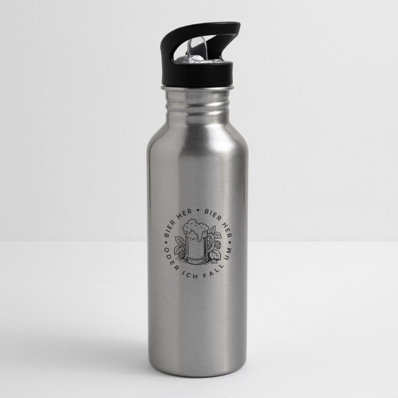 Bees here - Oder ich fall um! Water bottle with straw