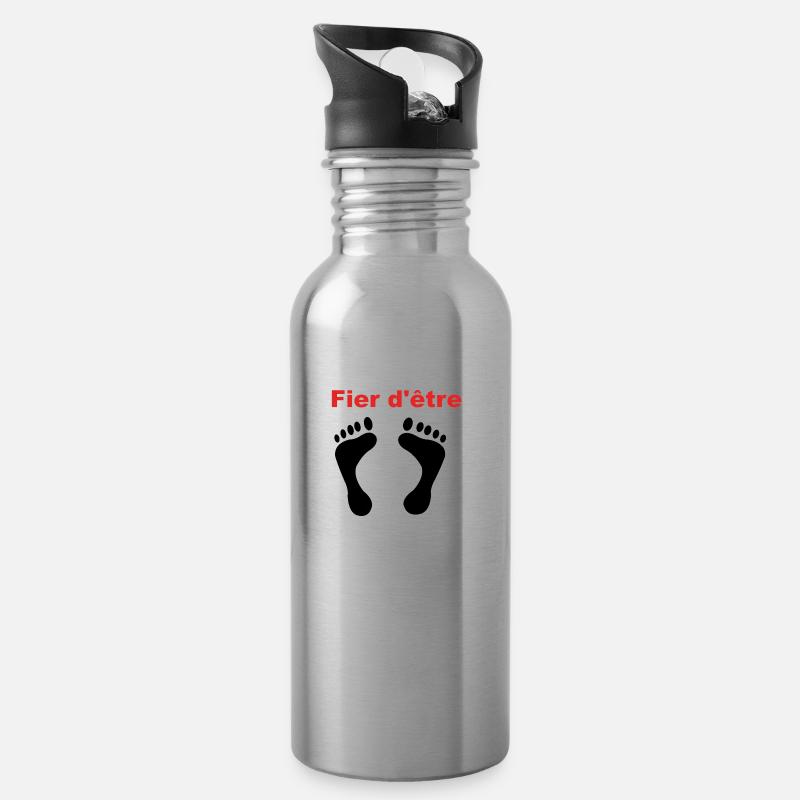 Fier d'être pied-noir - Gourde avec paille intégrée - argent clair
