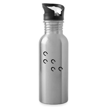 pferd - Trinkflasche mit integriertem Trinkhalm - Lightsilver - Rechts
