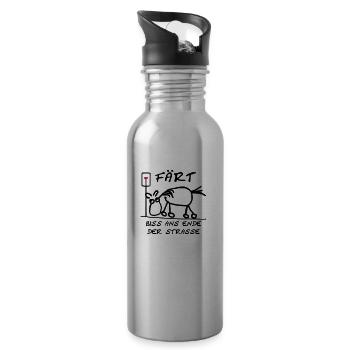 Färt Biss ans Ende der St - Trinkflasche mit integriertem Trinkhalm - Lightsilver - Rechts